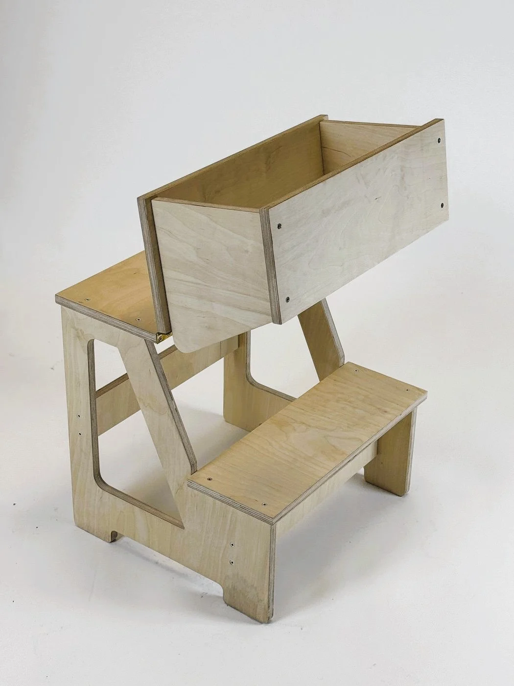 Folding Wooden Chair and Step Stool, 2 in 1, photo 4