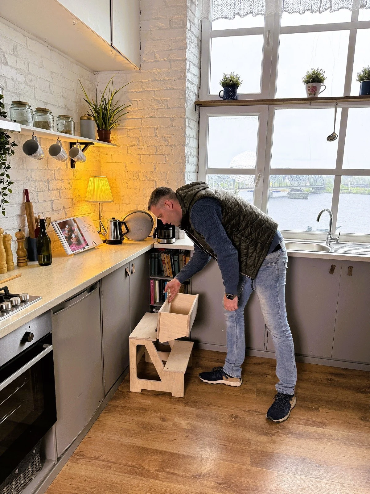 Folding Wooden Chair and Step Stool, 2 in 1, photo 14