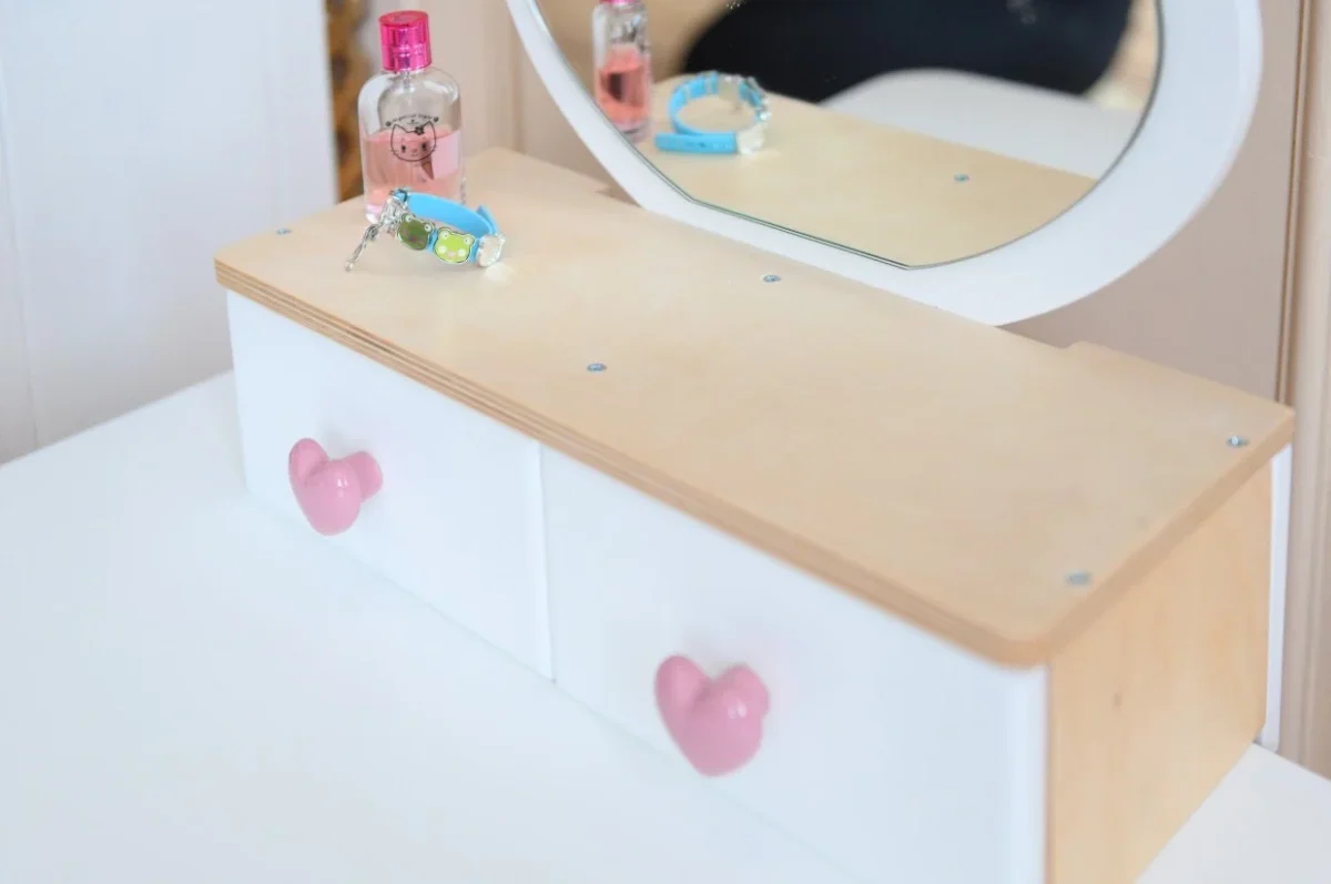 Kids’ Dressing Table and Chair with Tulip Mirror, photo 7