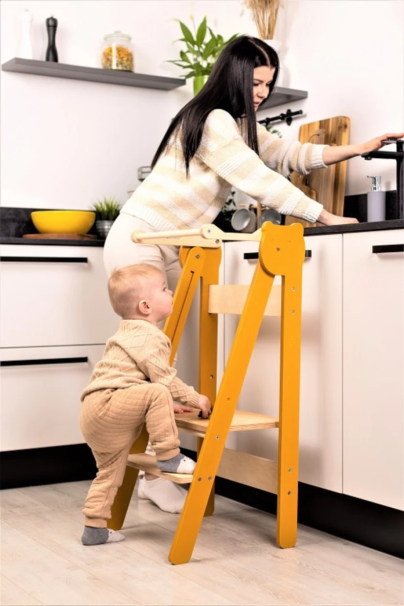 Adjustable Folding Kitchen Step Stool, 90 cm, up to 50 kg
