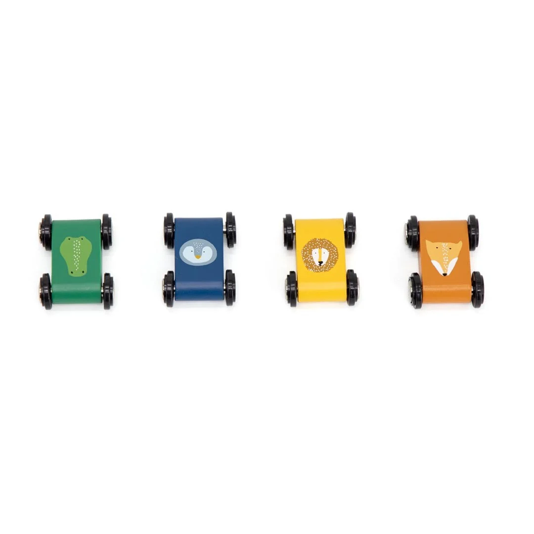 Wooden Car Race Track with 4 Animal Cars, photo 4
