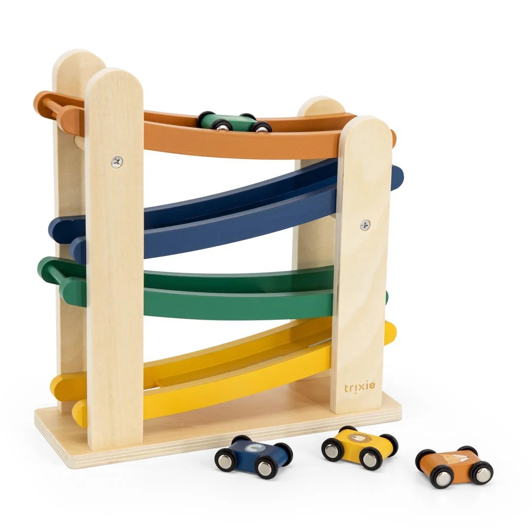 Wooden Car Race Track with 4 Animal Cars, photo 5