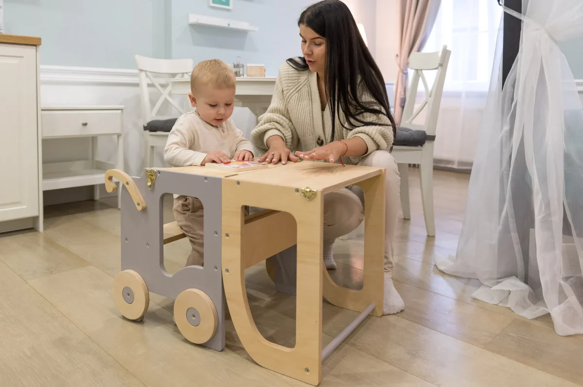 Trolley-Shaped Kitchen Helper and Learning Table, photo 8