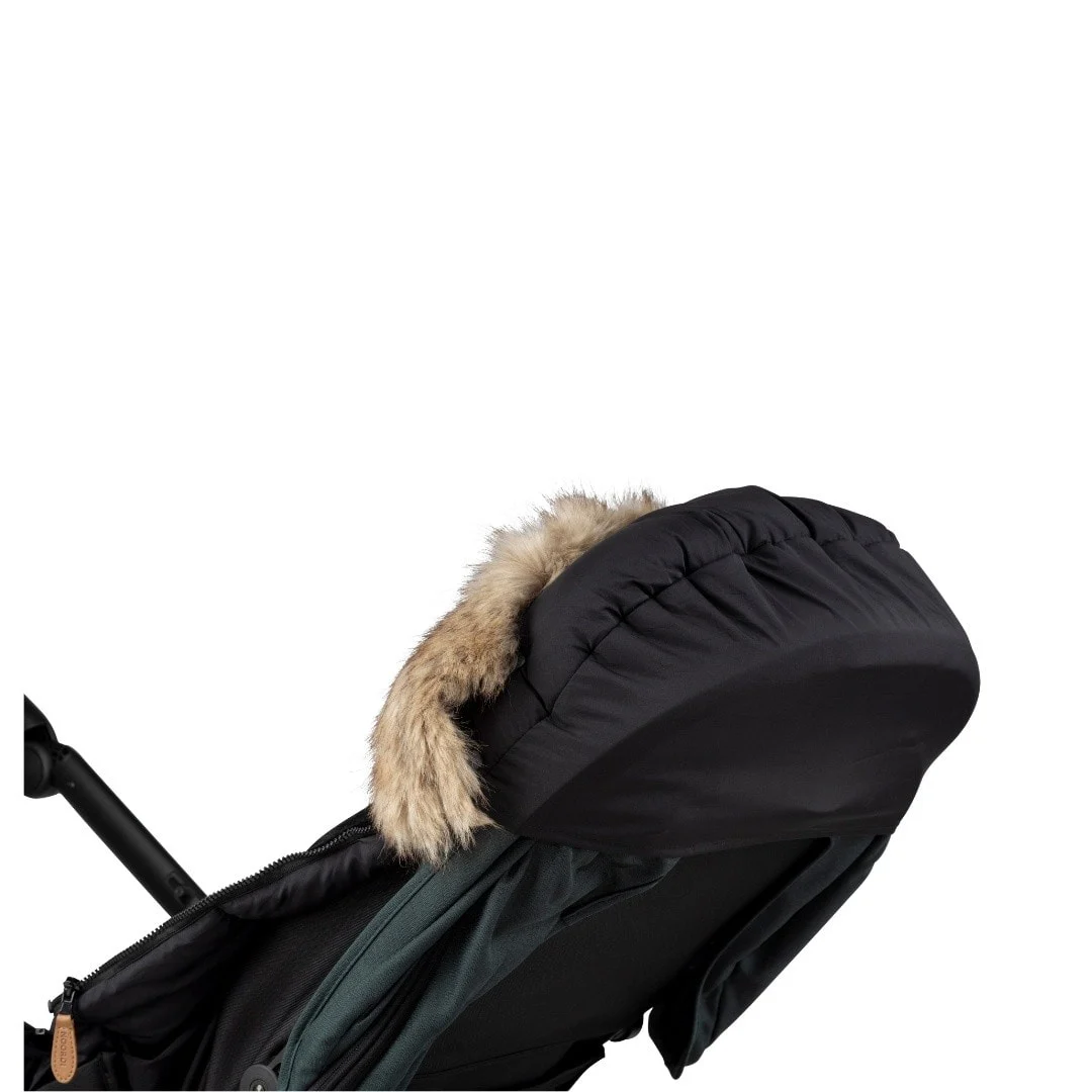 Insulated Stroller Sleeping Bag with Faux-Fur Lining, Black, photo 5